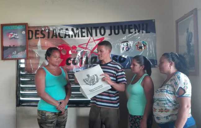 Integrantes de la dirección Municipal de los Comités de Defensa de la Revolución en Sierra de Cubitas./Foto: Autora